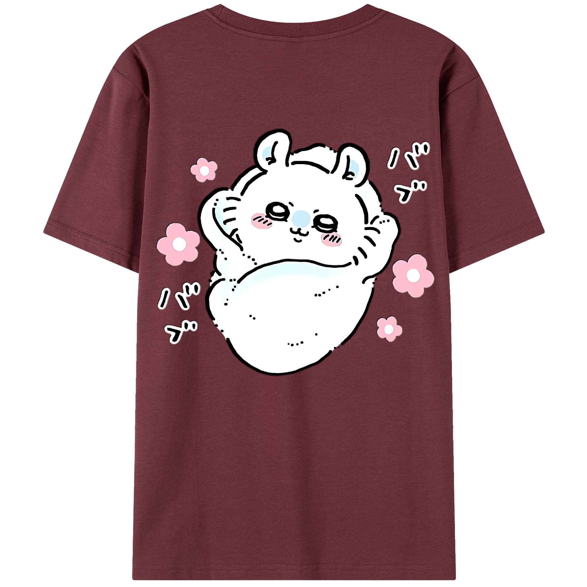 （画像用） ちいかわ モモンガ Chii-kawa Momonga 綿100％半袖Tシャツ（背面プリント）